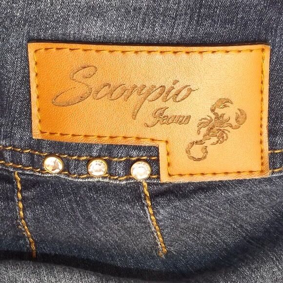 SCORPIO JEANS Jumpsuit, Jr 3, Cap sleeve, Skinny, Button top, Embellished cuffs, - Picture 8 of 9